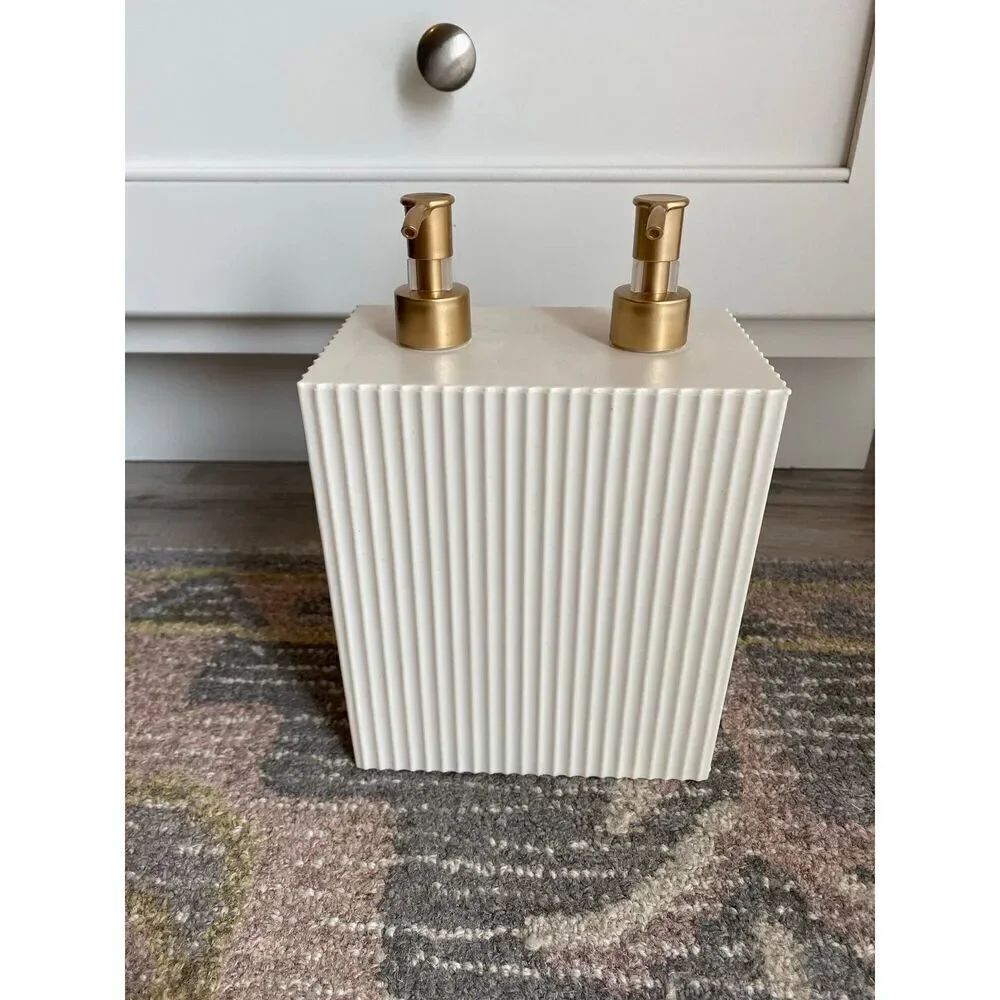 Simple Ribbed Lotion/Soap Refillable Container 6x9”